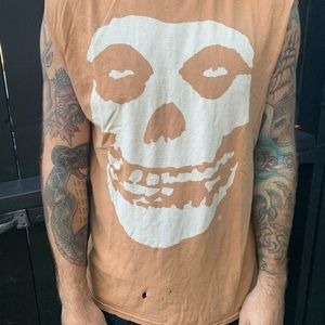 Bleached Misfits cut off tank top.
